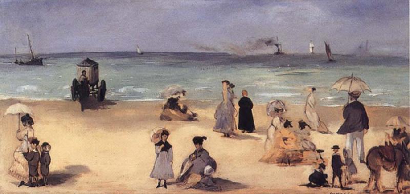 Edouard Manet On the Beach,Boulogne-sur-Mer